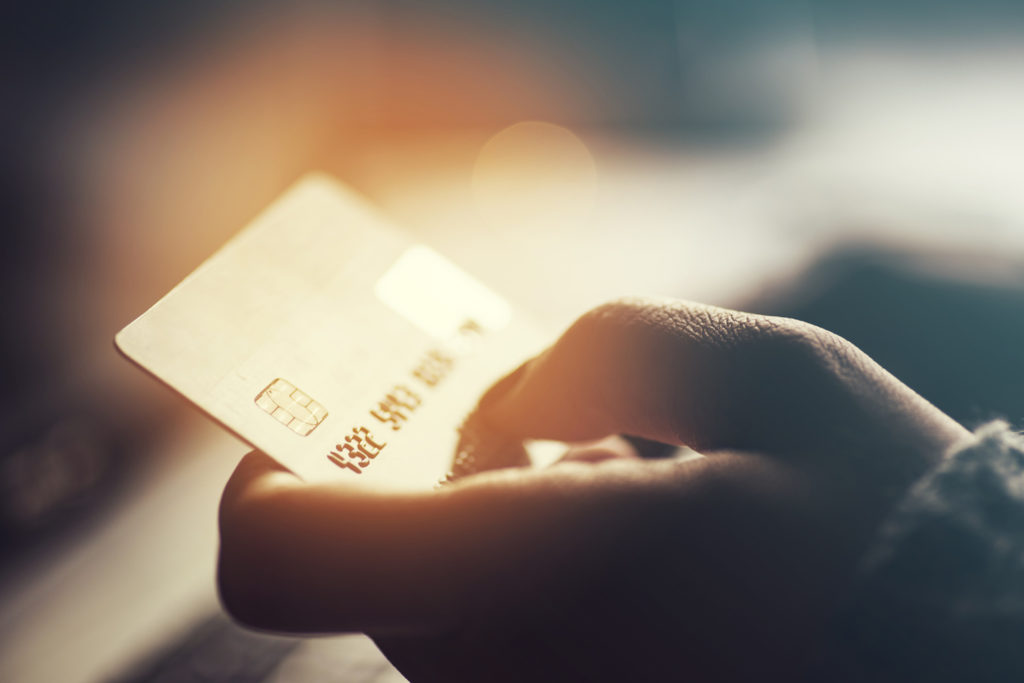Online shopping and paying concept